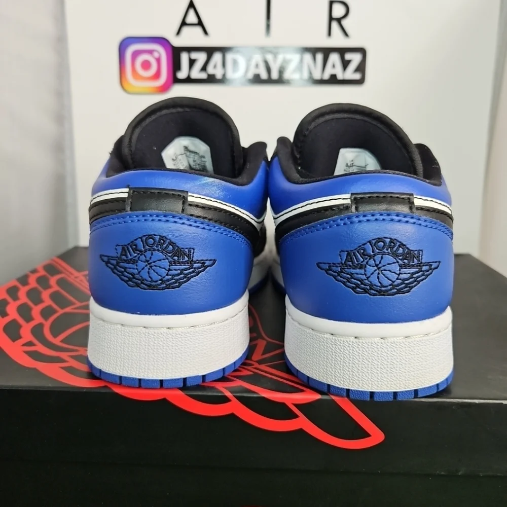 Nike Air Jordan 1 Low GS OG Royal Toe 553560-140 Size 5.5 (7 Wmn) CLEAN!!! Mens - Picture 3 of 16